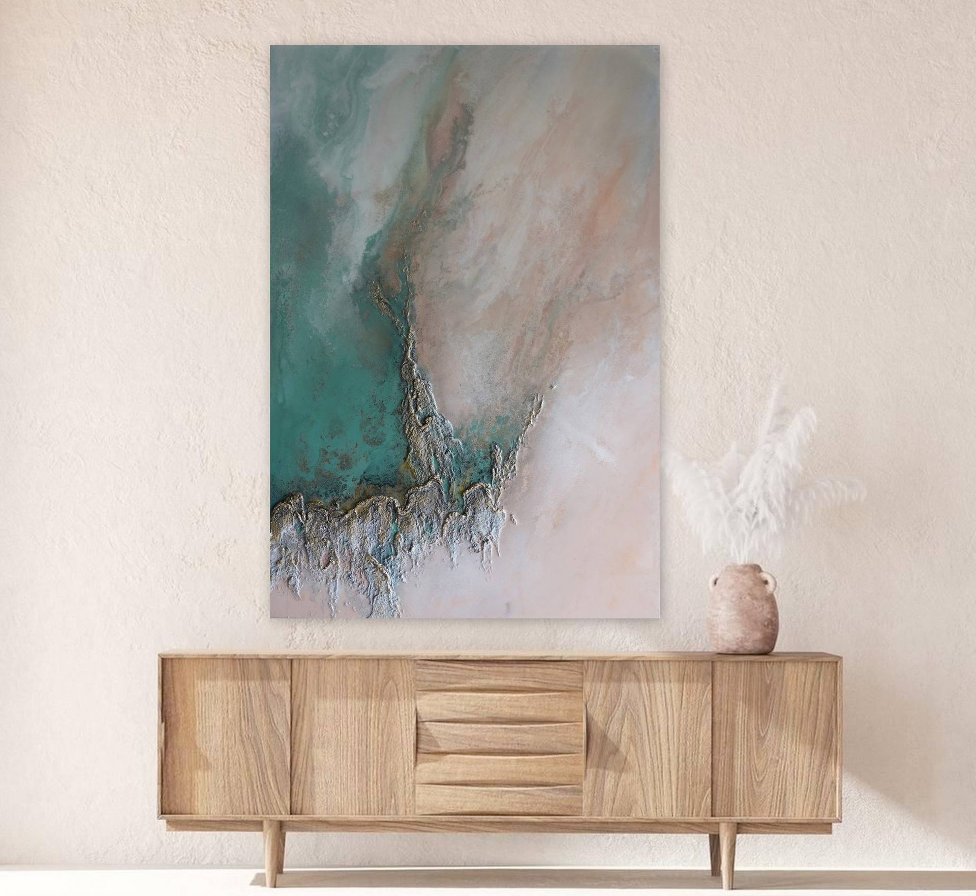 Nephrite Painting by Petra Meikle - Ocean Artist Coastal Wall Art