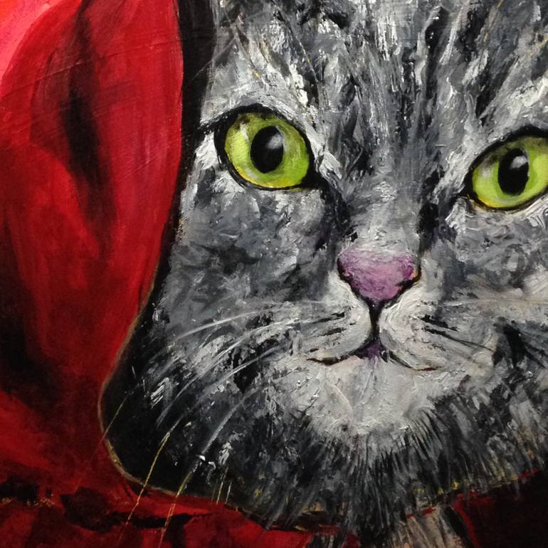Original Figurative Cats Painting by Jennifer Vonstein