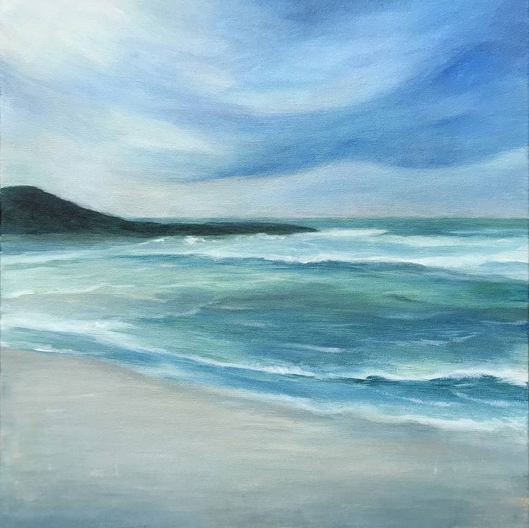 Aqua Seascape Painting By Xiaofang Lozano Saatchi Art