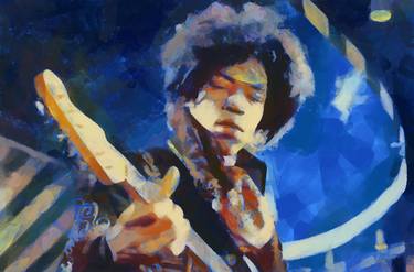 Jimi Hendrix Tribute Oil Art thumb