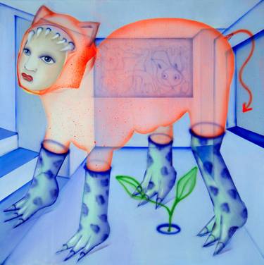 Original Surrealism Animal Paintings by Maria Cobas