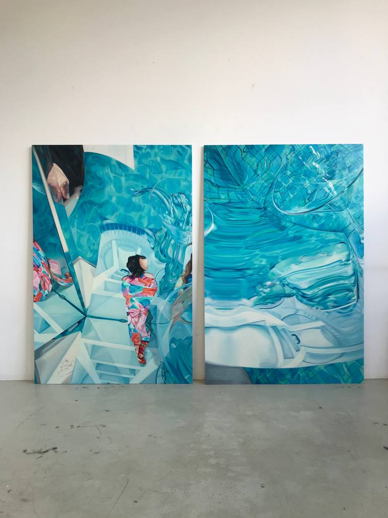 Original Abstract Water Painting by Monique Barnett