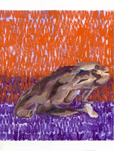 Saatchi Art Artist Monique Barnett; Drawings, “orange and purple” #art