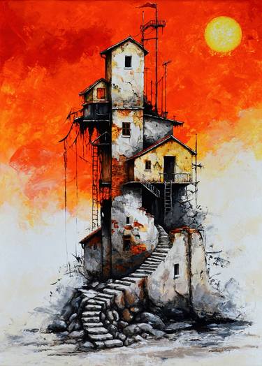 Original Cities Paintings by Emerico Imre Toth