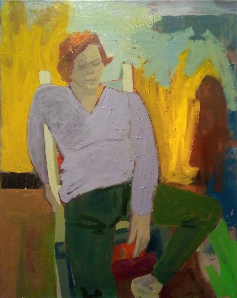 Original Figurative People Painting by Adriano Caudullo