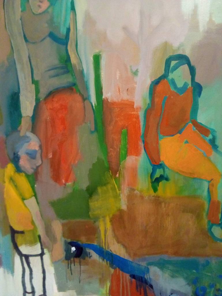Original Expressionism People Painting by Adriano Caudullo