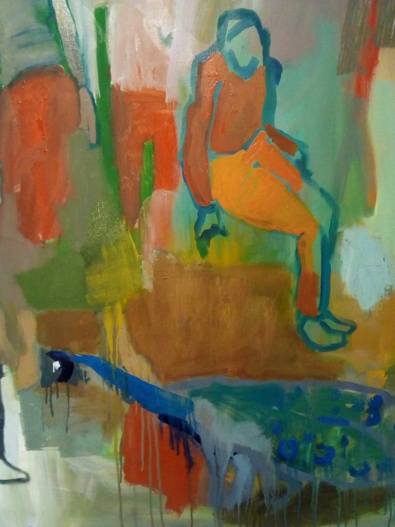 Original Expressionism People Painting by Adriano Caudullo