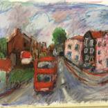 The red bus by Michael Wolfson