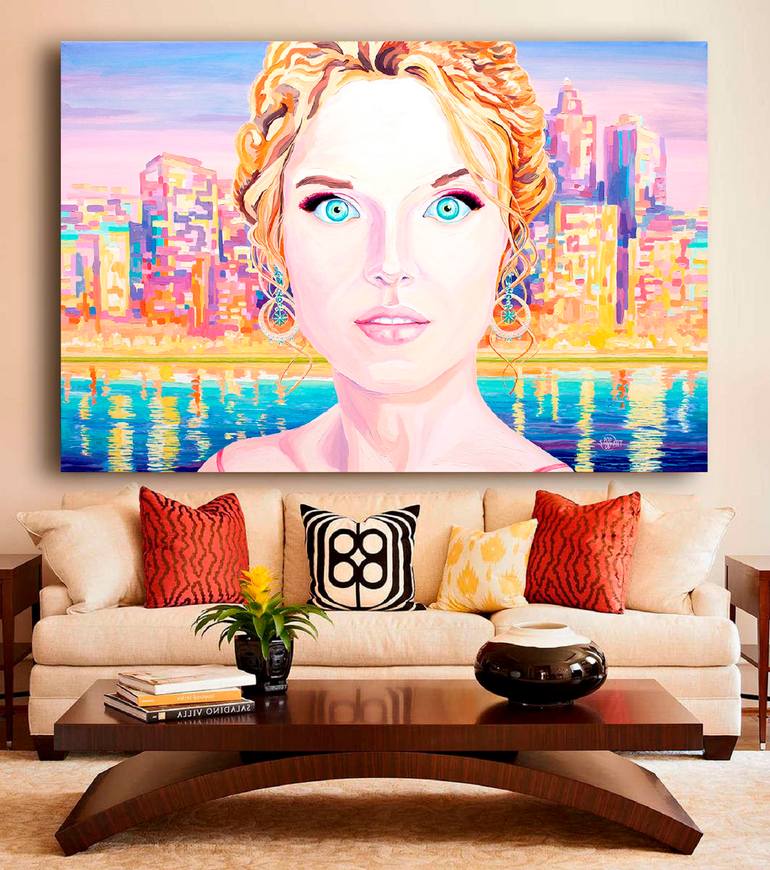 Original Art Deco Cities Painting by Sergey Popov - Pop Art