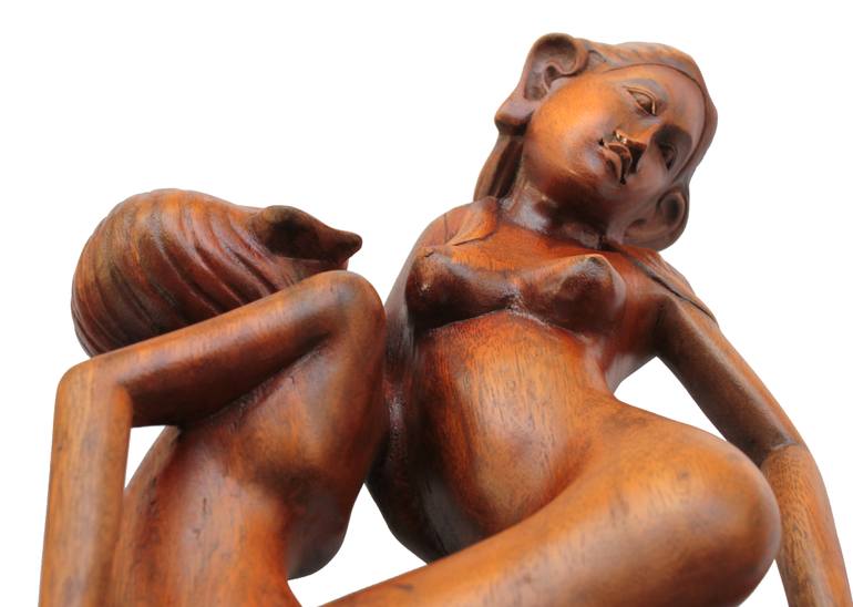 Original Art Deco Erotic Sculpture by Sergey Popov - Pop Art