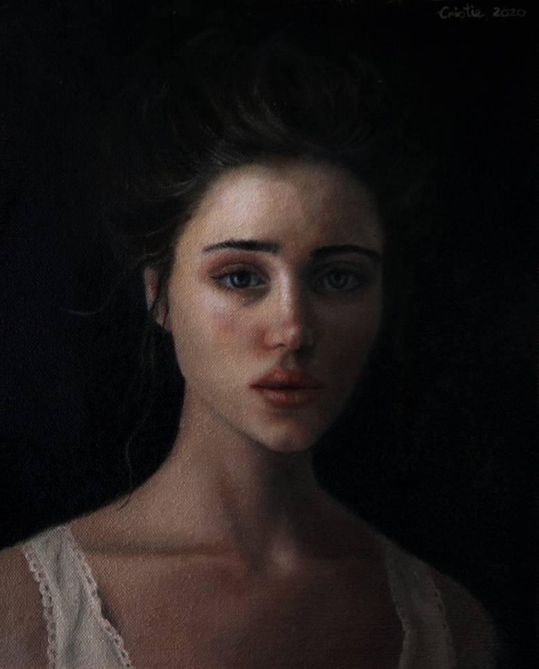 study of a girl Painting by Cristie Hancock | Saatchi Art