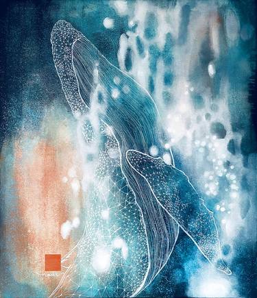 Original Abstract Fish Paintings by Nadia Lysakowska