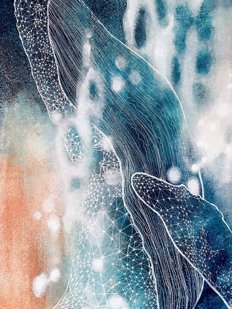 Original Abstract Fish Painting by Nadia Lysakowska