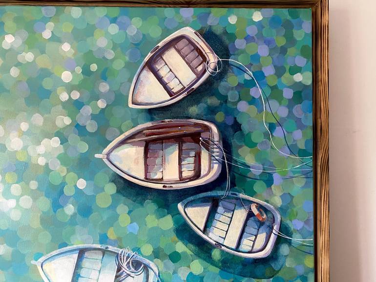 Original Boat Painting by Nadia Lysakowska
