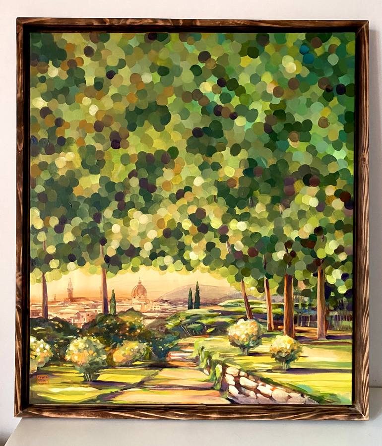 Original Abstract Garden Painting by Ada Chini