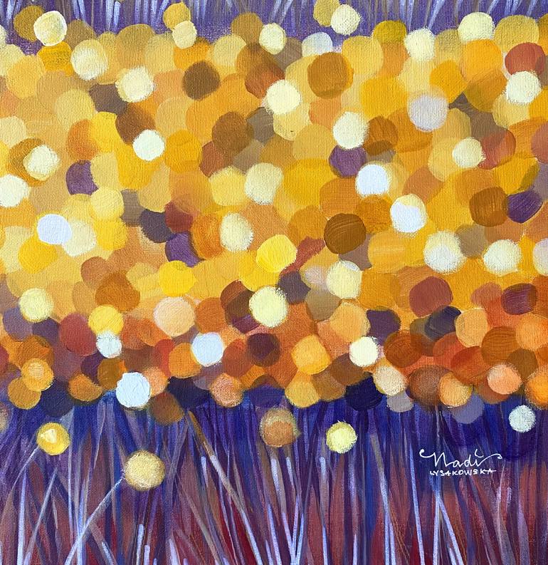 Original Abstract Garden Painting by Nadia Lysakowska