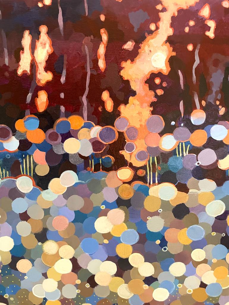 Original Impressionism Garden Painting by Ada Chini