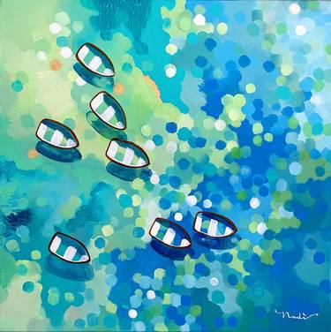 Original Impressionism Boat Paintings by Nadia Lysakowska