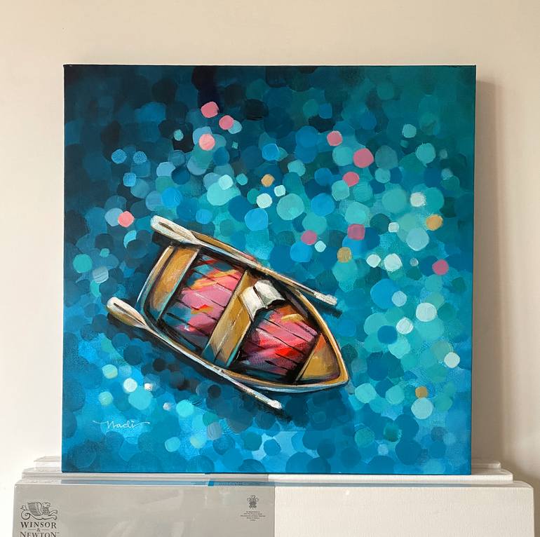 Original Boat Painting by Nadia Lysakowska