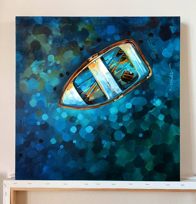 Original Boat Painting by Nadia Lysakowska