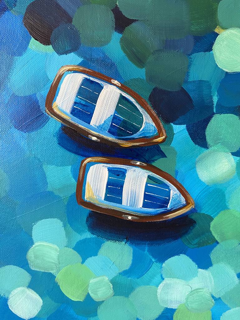 Original Boat Painting by Nadia Lysakowska