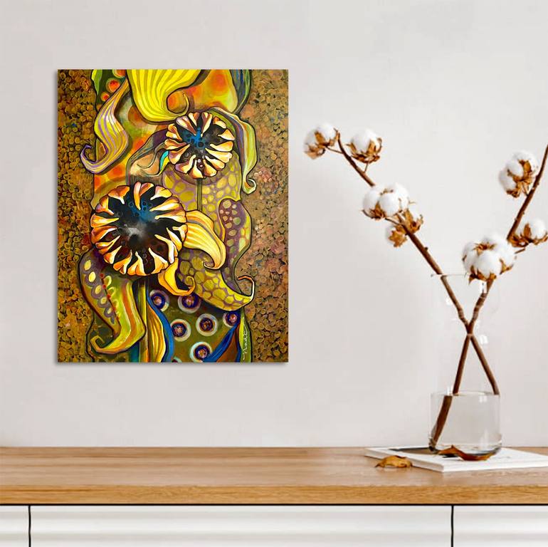 Original Fine Art Floral Painting by Nadia Lysakowska