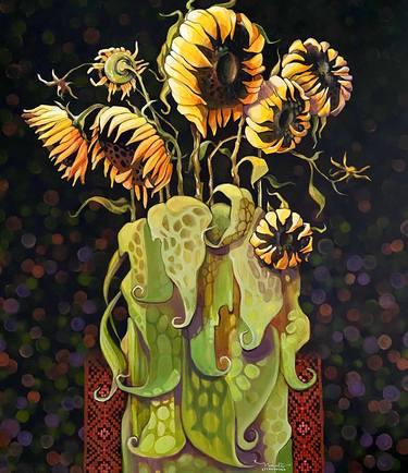 Original Figurative Floral Paintings by Nadia Lysakowska