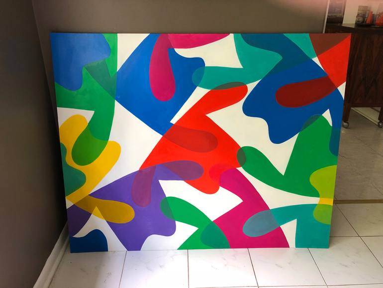 Original Modernism Abstract Painting by Jill Meyerhoff