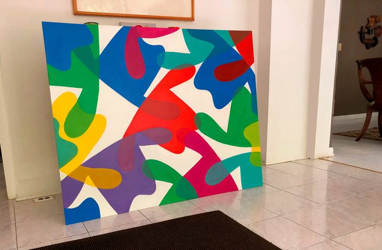 Original Modernism Abstract Painting by Jill Meyerhoff