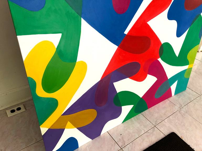 Original Modernism Abstract Painting by Jill Meyerhoff