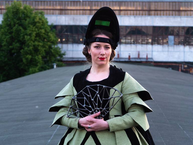 Original Figurative Fashion Sculpture by Alexandra Weld Queen