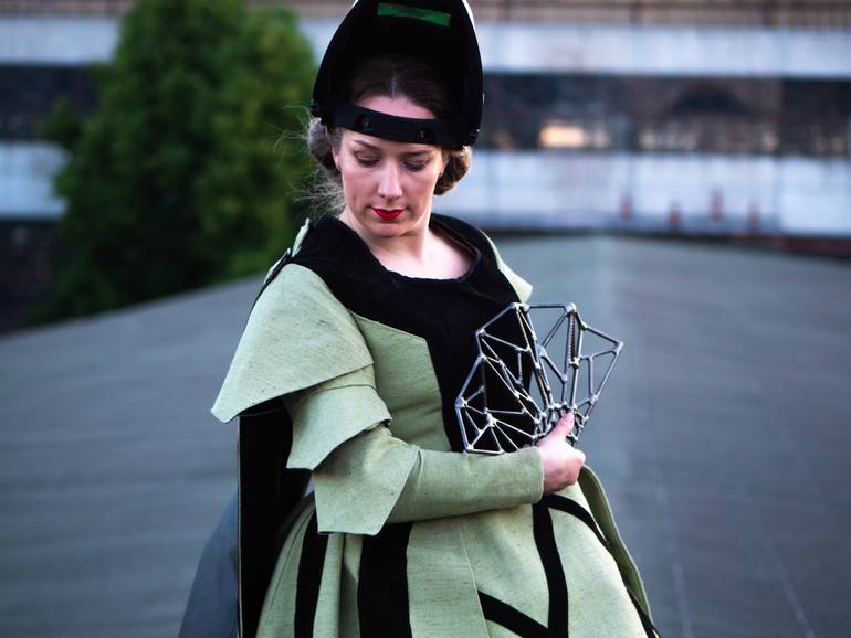 Original Figurative Fashion Sculpture by Alexandra Weld Queen