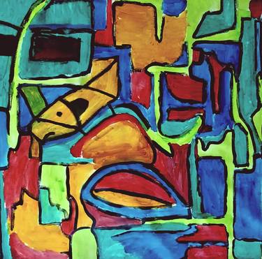 Original Cubism Abstract Paintings by Pictura Ionf