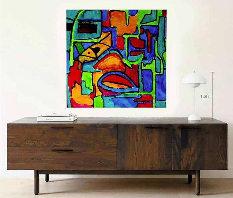 Original Cubism Abstract Painting by Pictura Ionf