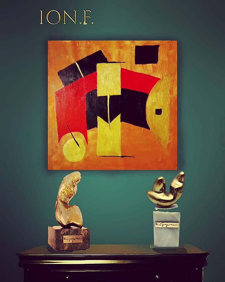 Original Cubism Abstract Painting by Pictura Ionf