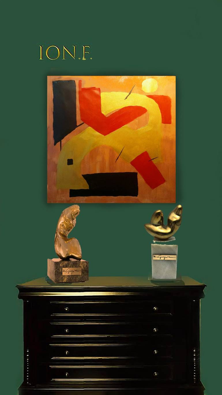 Original Cubism Abstract Painting by Pictura Ionf