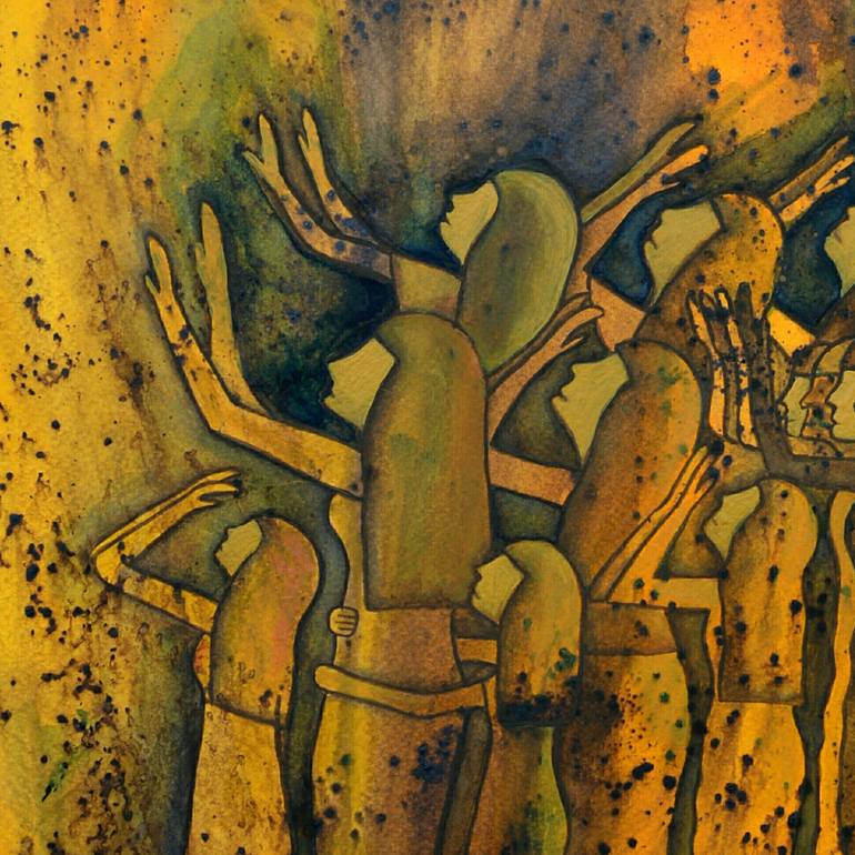 Original Abstract Expressionism Women Painting by Shereen Salama