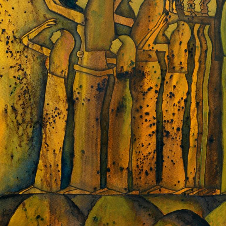 Original Abstract Expressionism Women Painting by Shereen Salama