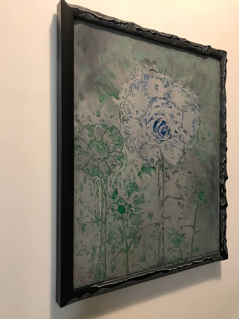Original Expressionism Floral Painting by Eric Pinto
