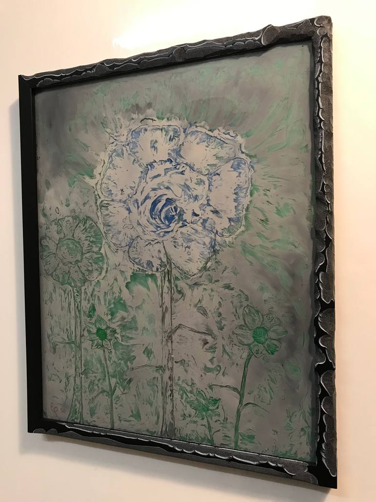 Original Expressionism Floral Painting by Eric Pinto