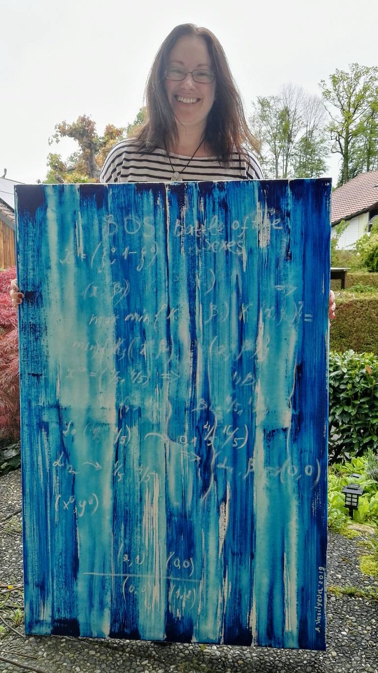 Original Abstract Expressionism Science/Technology Painting by Anastasia Vasilyeva