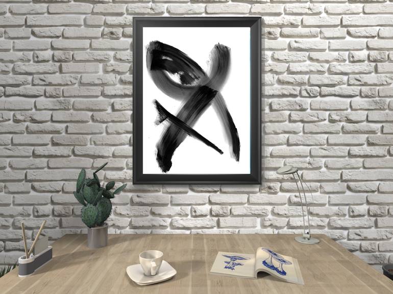 Original Abstract Calligraphy Painting by Anastasia Vasilyeva