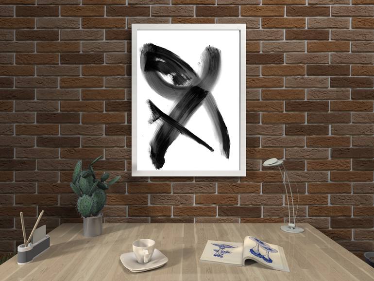 Original Abstract Calligraphy Painting by Anastasia Vasilyeva