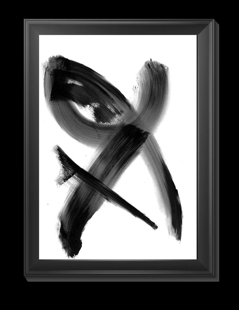 Original Abstract Calligraphy Painting by Anastasia Vasilyeva