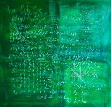 Green schoolboard with math formulas thumb