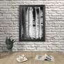 The picture comes without framing. The picture is painted on thick paper and can be designed in a normal frame for photography. For a stylish modern effect combine several abstract monochrome paintings in your interior.