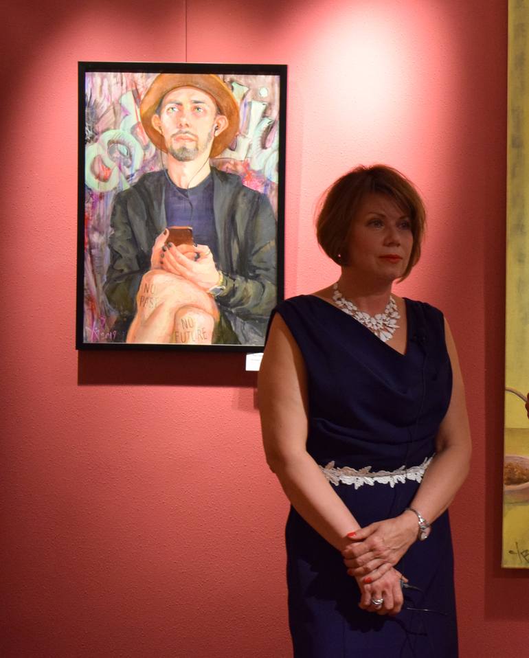 Original Figurative People Painting by Viktoriia Udalova