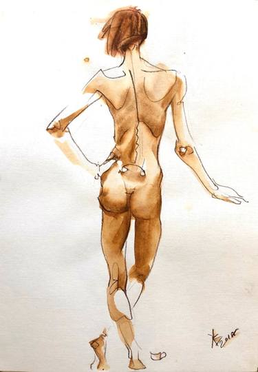 Original Erotic Drawing by Viktoriia Udalova