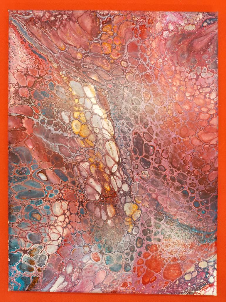 Dragon Scales abstract 2024 collage original art on canvas