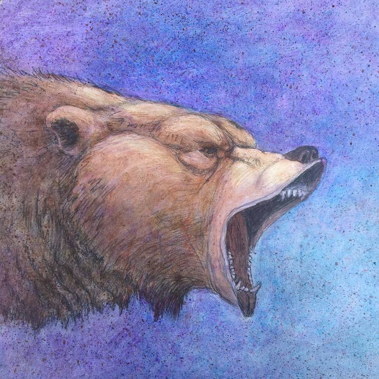 angry bear art